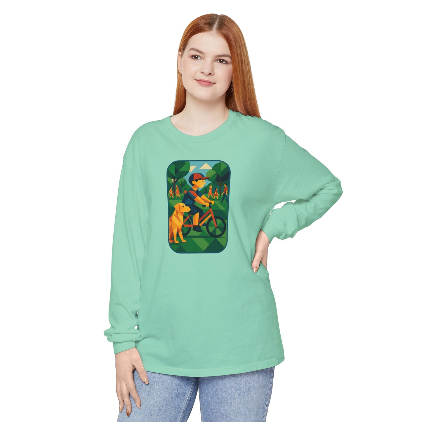 Park Walk Adventure T-Shirt, Eco-Friendly Tee, Dog Lover Apparel, Nature Print Shirt, Perfect for Outdoor Activities