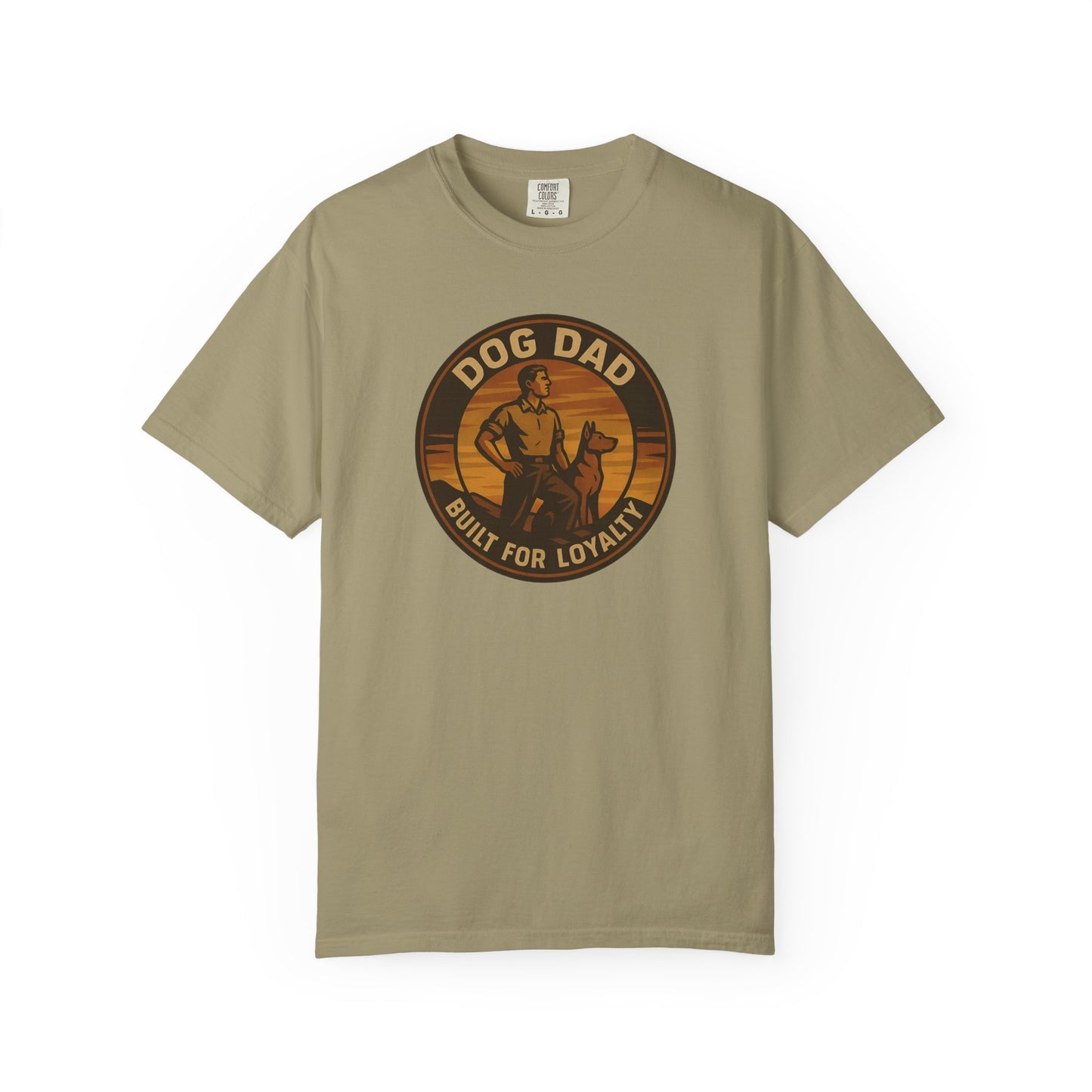 Dog Dad Garment-Dyed T-Shirt, Perfect for Pet Lovers, Gifts for Father's Day, Casual Wear, Outdoor Activities