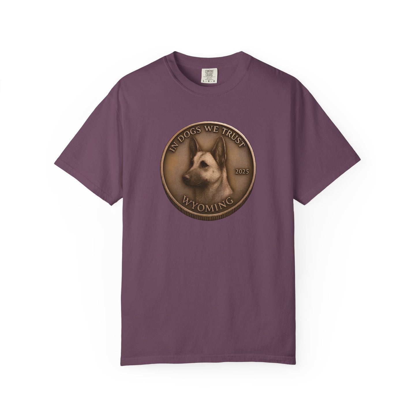 Wyoming State Coin T-Shirt Collection - Proud Dog Breed Illustrations