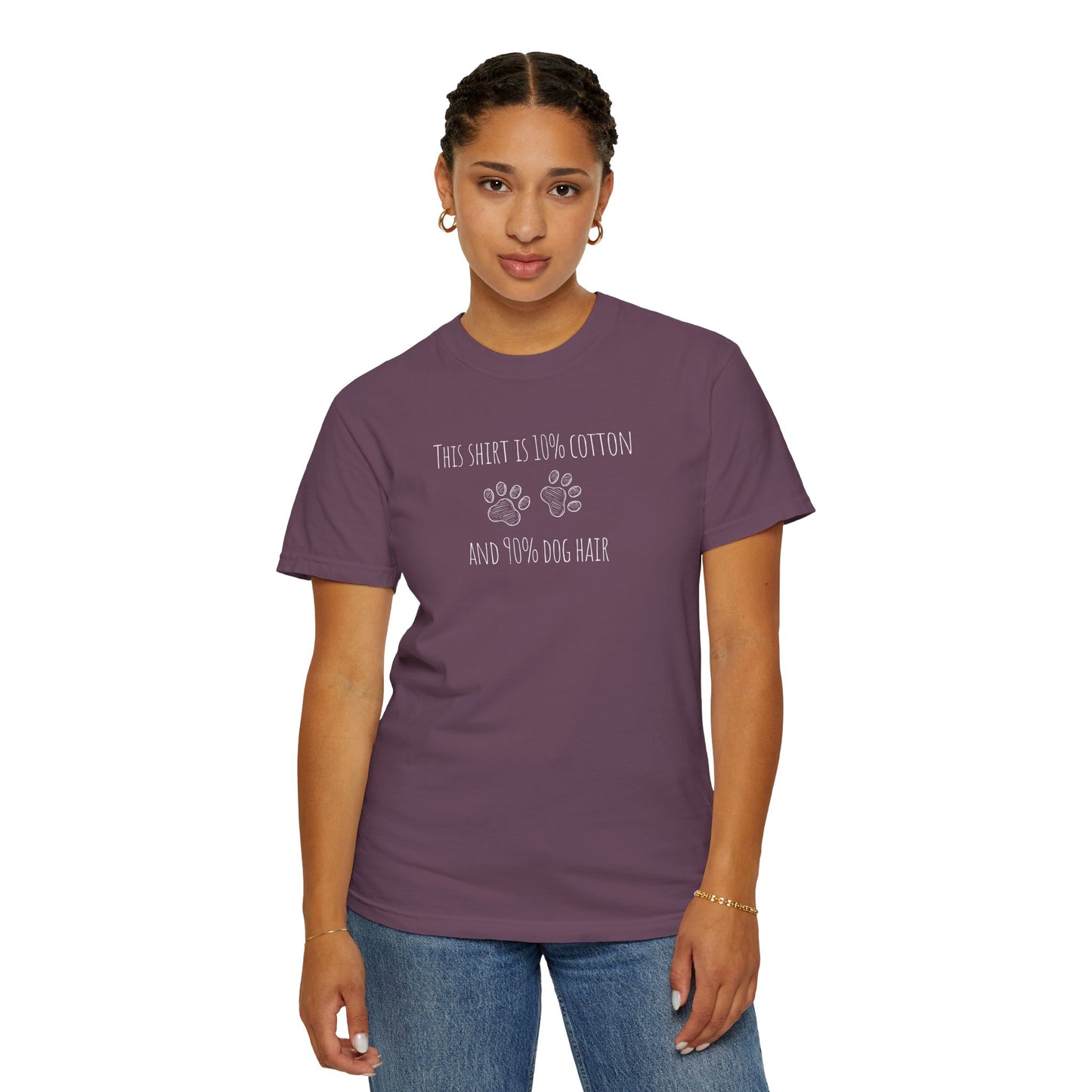 10% cotton 90% dog hair Unisex Garment-Dyed T-shirt - Casual Comfort for Trendsetters