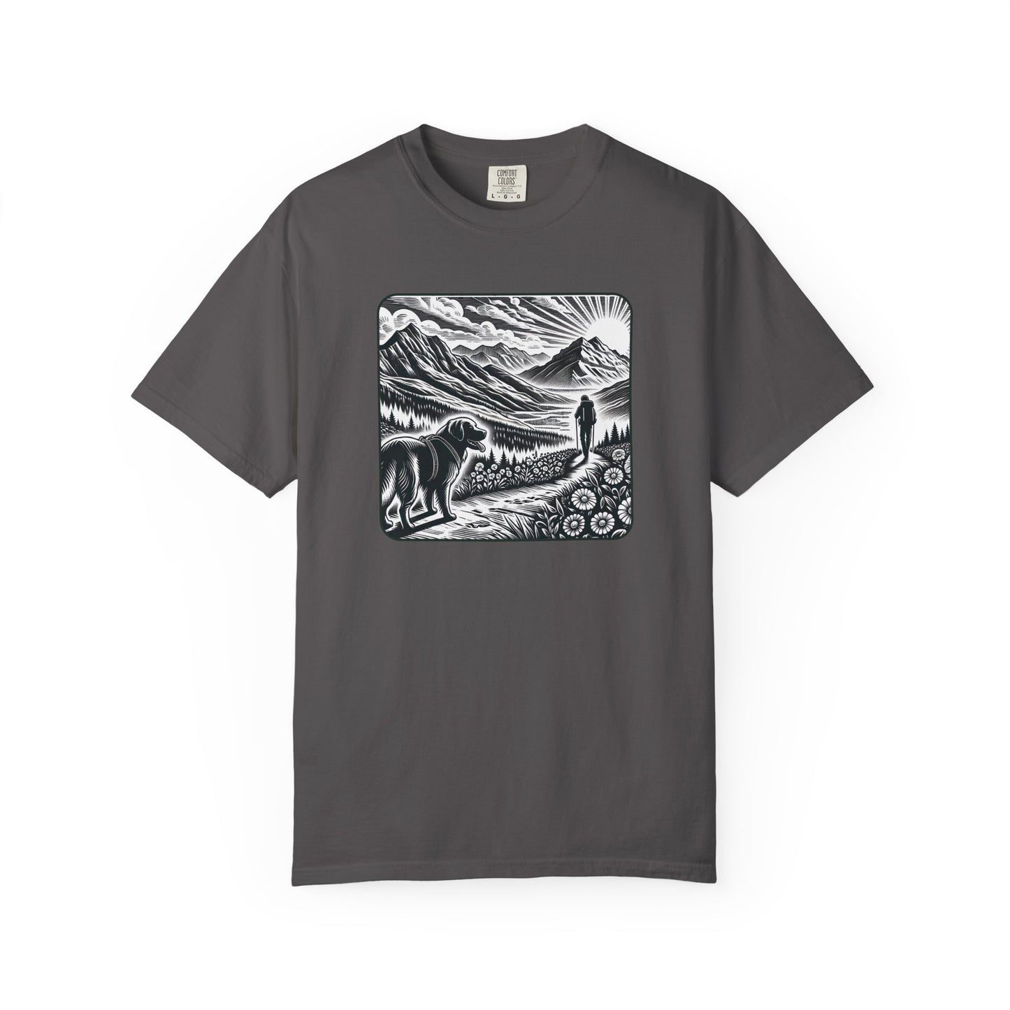 Hiker Unisex Garment-Dyed T-Shirt with Nature Design - Perfect for Outdoor Lovers