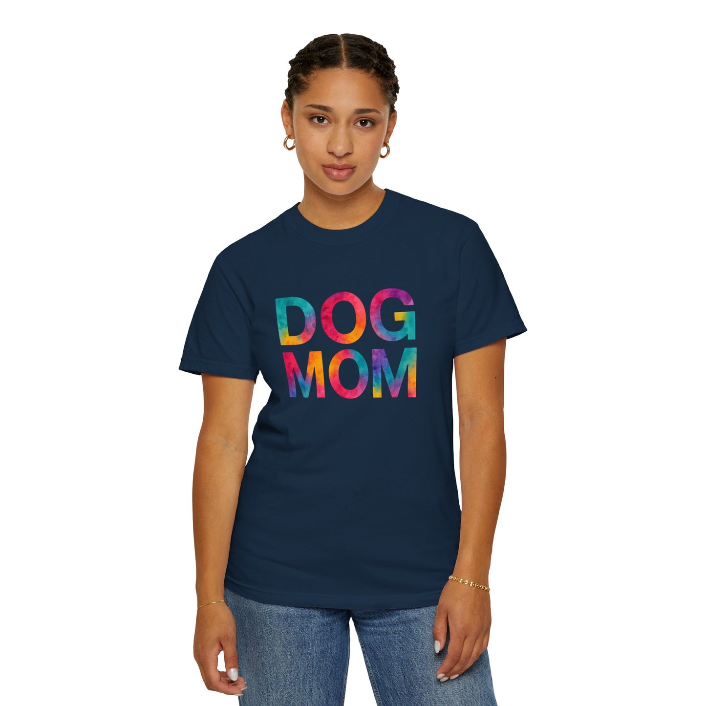 Colorful Dog Mom T-Shirt, Cute Pet Lover Tee, Perfect Gift for Dog Owners, Casual Wear, Animal Lovers Apparel