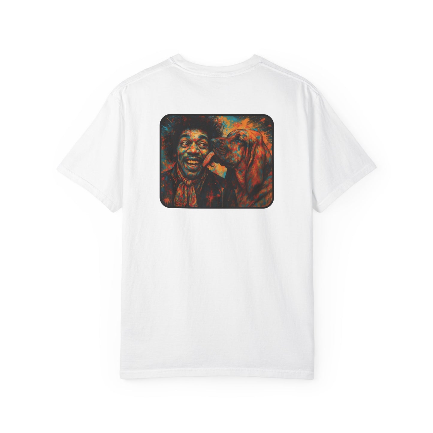 Psychedelic Dog T-Shirt - Jimi Hendrix Fun Humorous Design for Men and Women