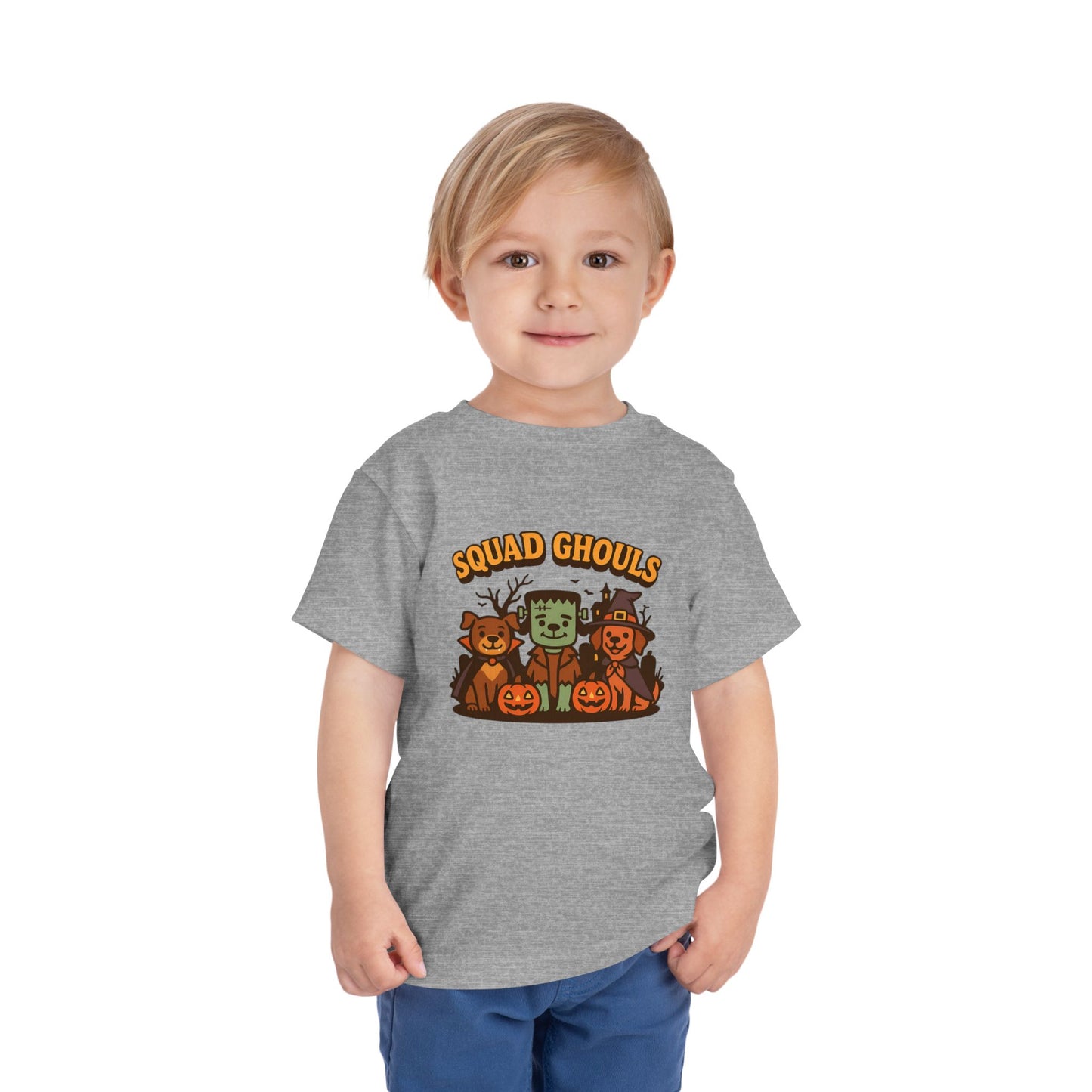 Halloween Squad Ghouls Toddler Tee, Cute Spooky Shirt for Kids, Halloween Costume Top, Trick or Treat Tee, Fall Celebration Outfit