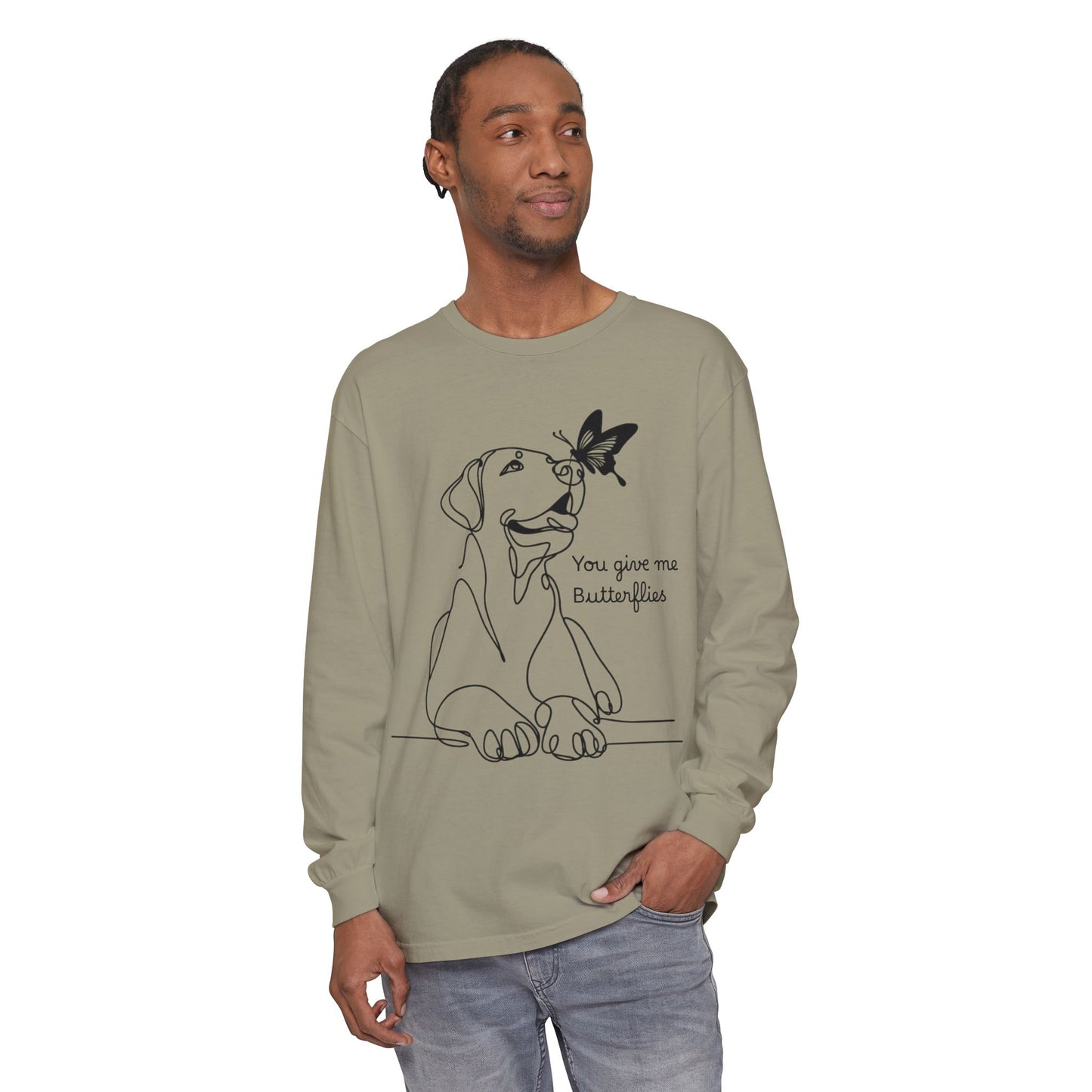 You Give Me Butterflies Dog Long Sleeve T-Shirt
