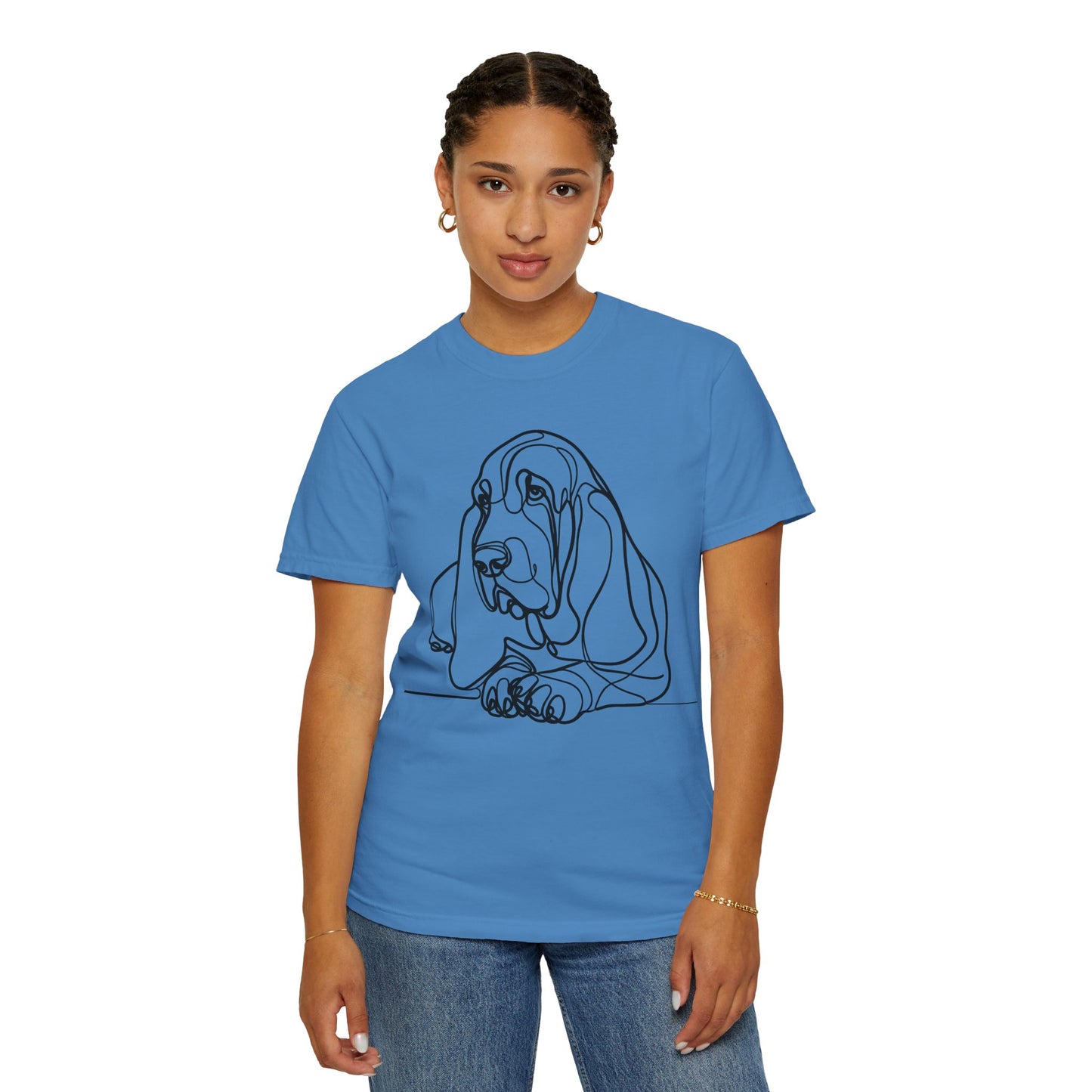 Basset Hound Line Art T-Shirt