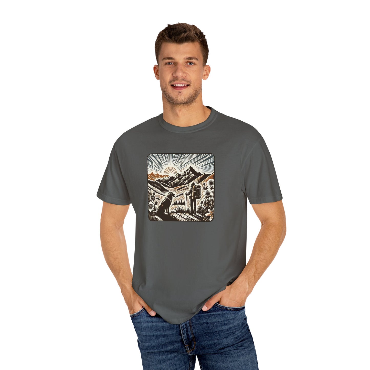 Adventure Awaits Unisex Garment-Dyed T-Shirt
