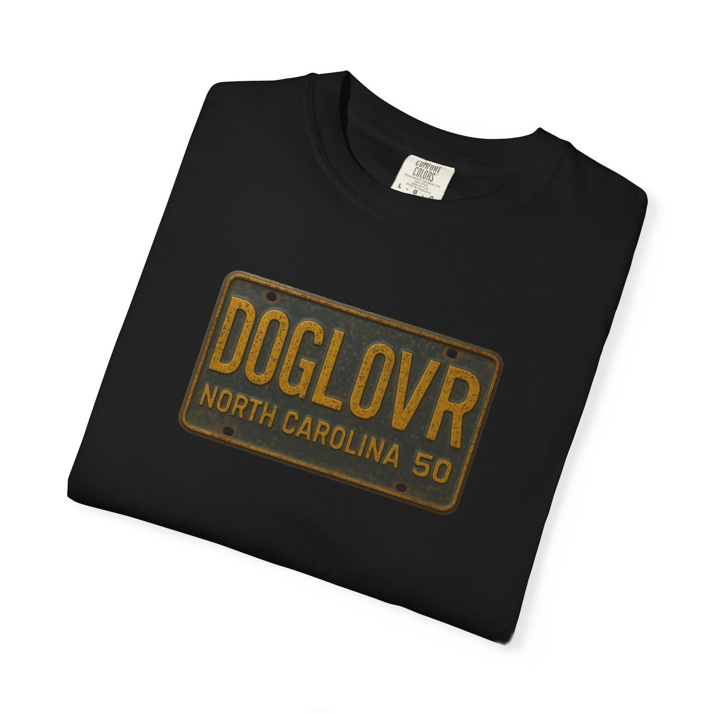 Vintage North Carolina DOGLOVR State License Plate T-Shirt