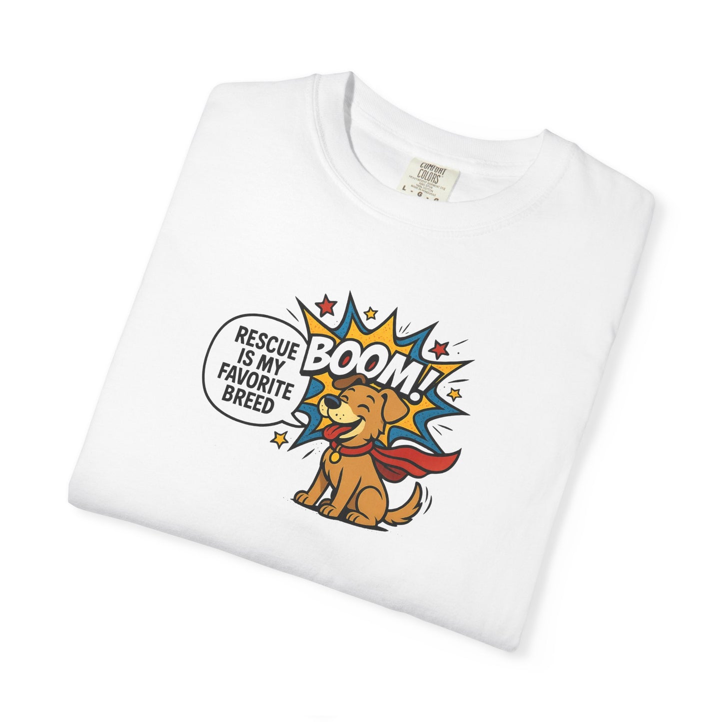 Rescue Dog Hero T-shirt, Unisex Graphic Tee, Pet Lover Gift, Animal Charity Support, Fun Casual Wear, Quirky Dog Apparel