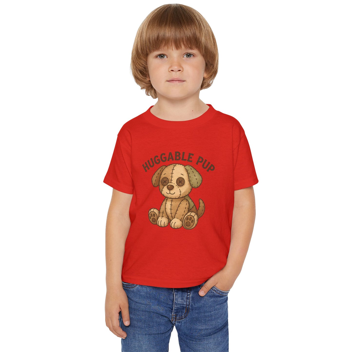 Cute Toddler T-shirt featuring Huggable Pup, Pet Lover Gift, Kids Apparel, Birthday Gift, Baby Shower Gift, Playtime Attire