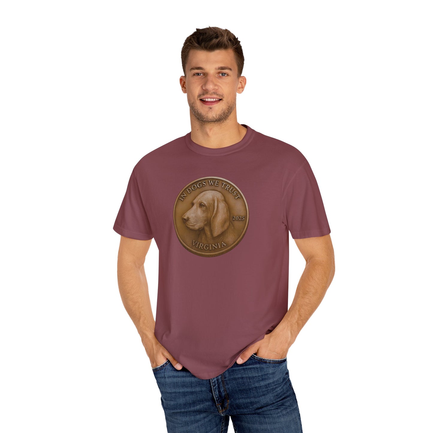 Virginia State Coin T-Shirt Collection - Proud Dog Breed Illustrations