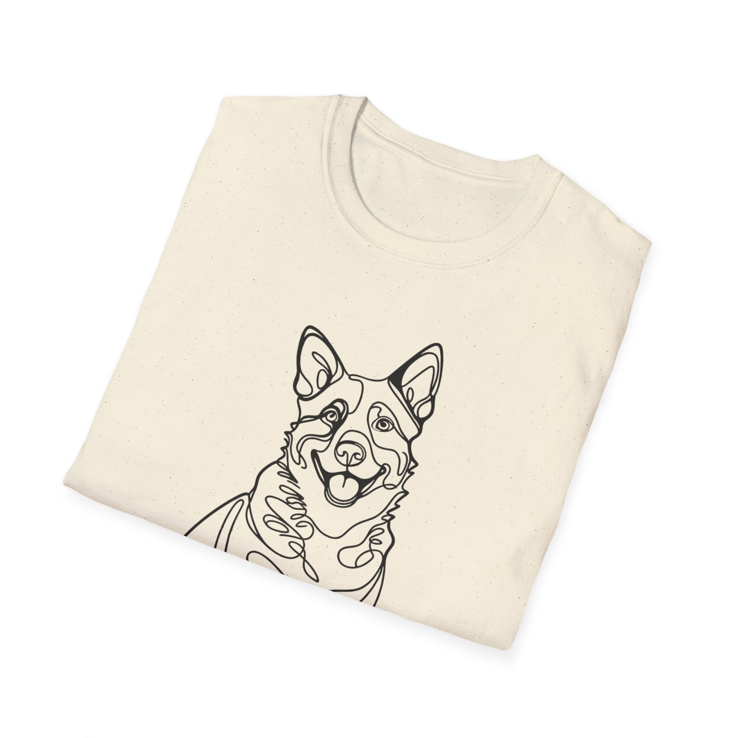 🖤 True Grit – Blue Heeler Line Art Tee