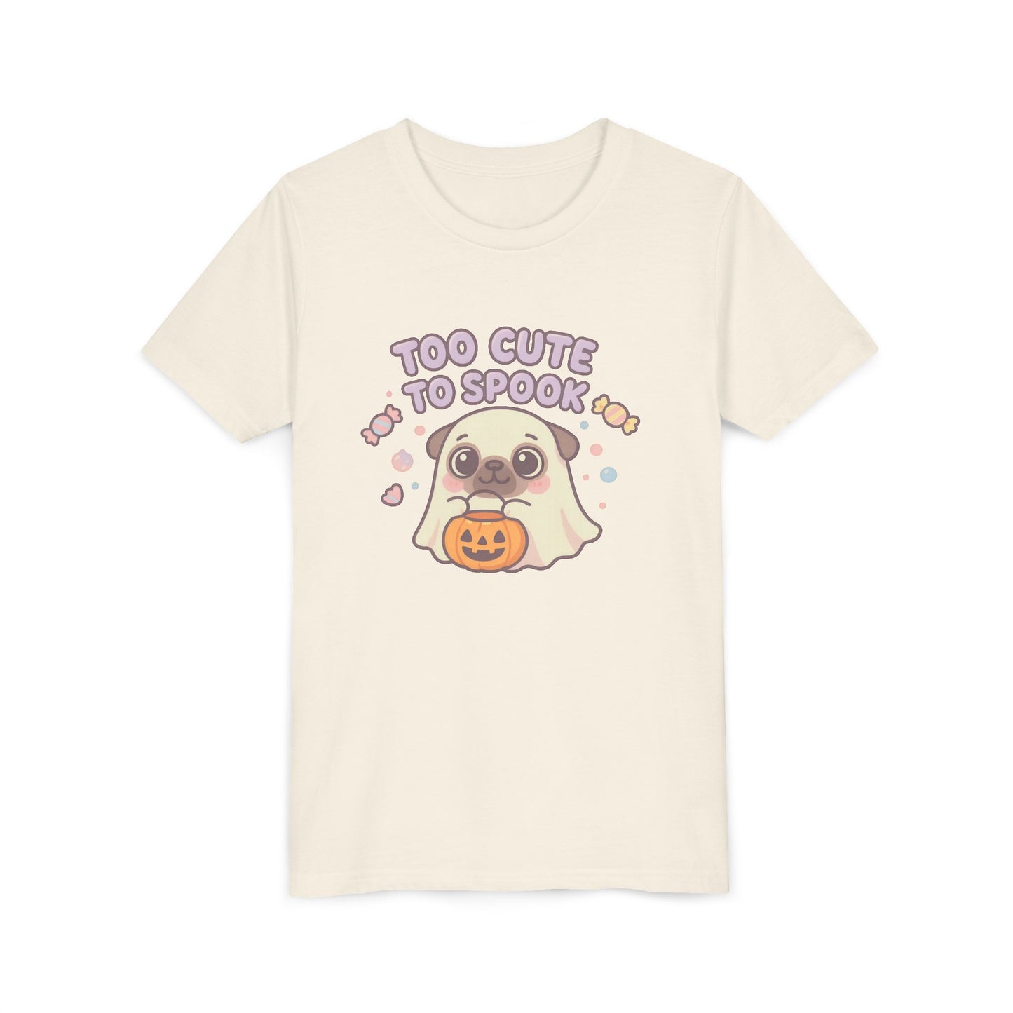 Cute Halloween Ghost Youth Tee, Spooky Shirt for Kids, Halloween Apparel, Trick or Treat T-Shirt, Funny Kids' Shirt