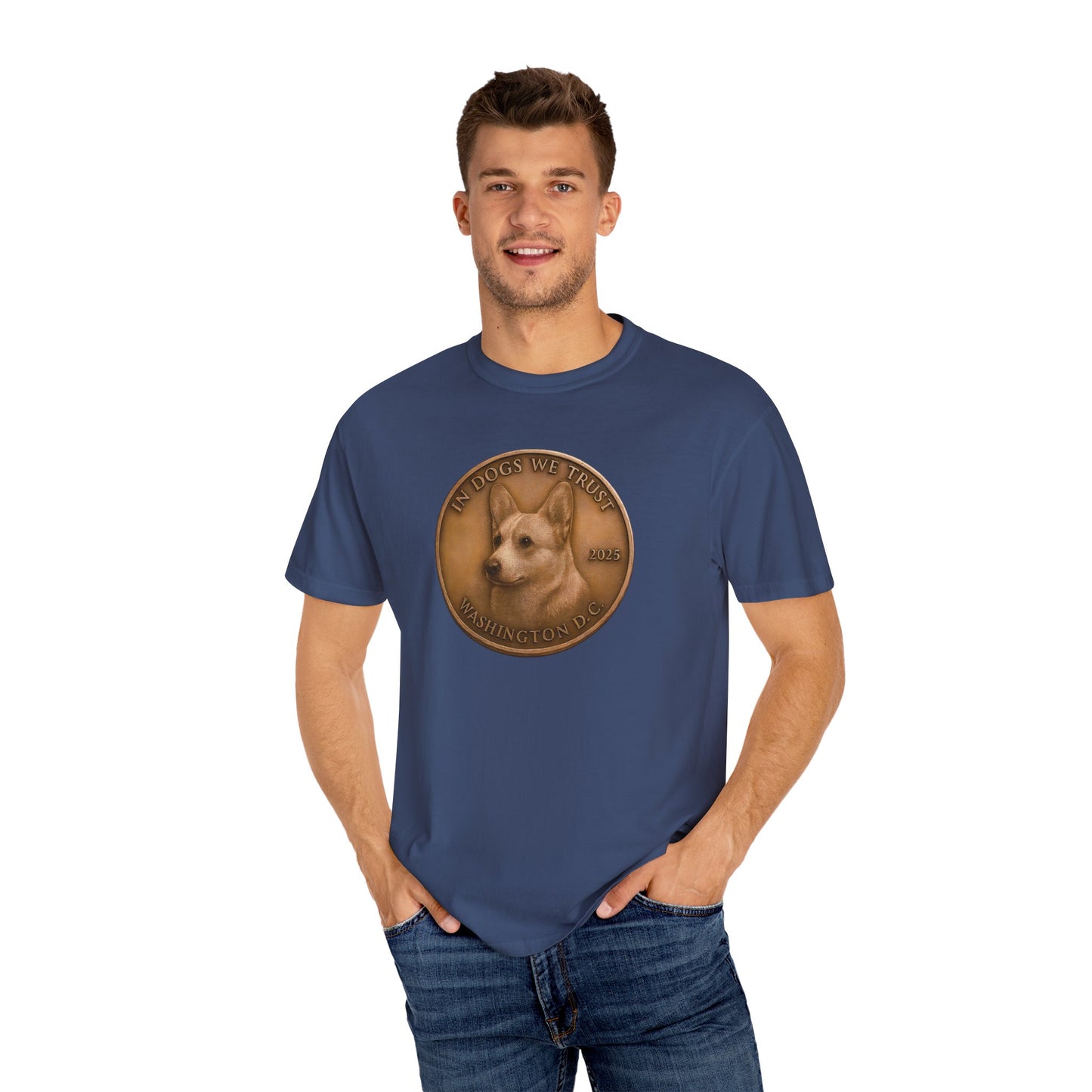Washington DC State Coin T-Shirt Collection - Proud Dog Breed Illustrations