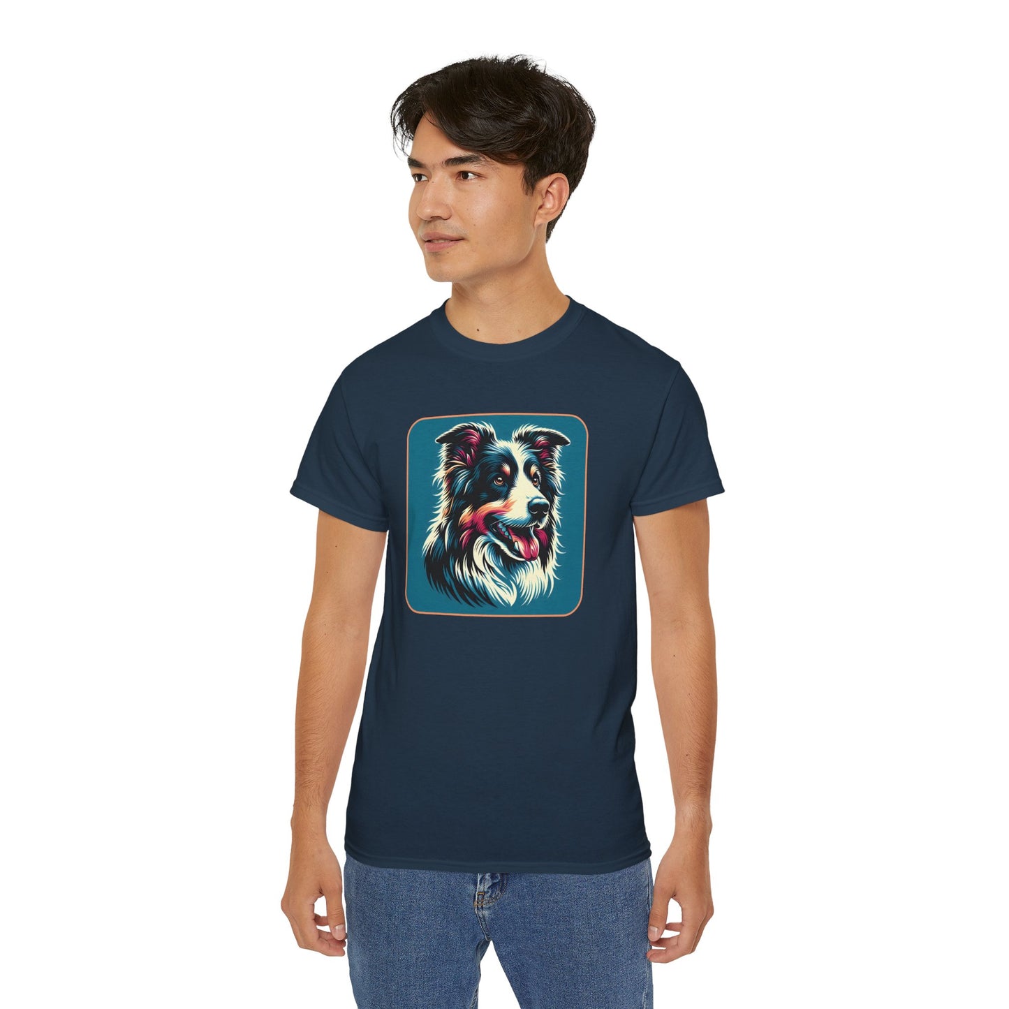 ⚡ Brain & Beauty – Colorful Border Collie Tee - Perfect for Pet Lovers