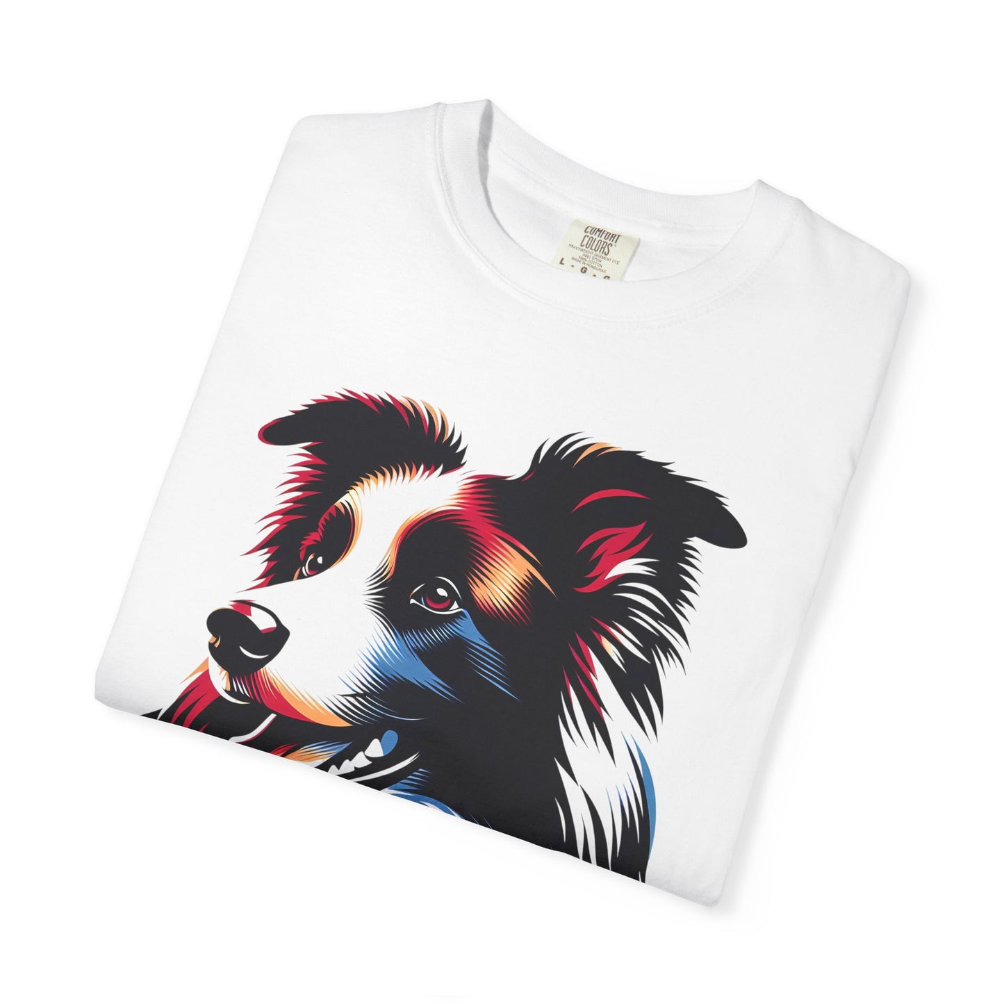 ⚡ Brain & Beauty – Colorful Border Collie Tee
