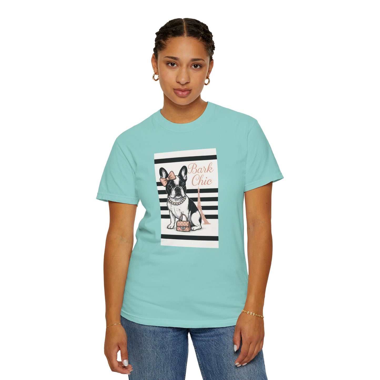 Chic Dog Lover T-shirt, Bark Chic Tee, Unisex Graphic Shirt, Pet Lover Gift, Comfortable Everyday Wear, Cute Animal Apparel