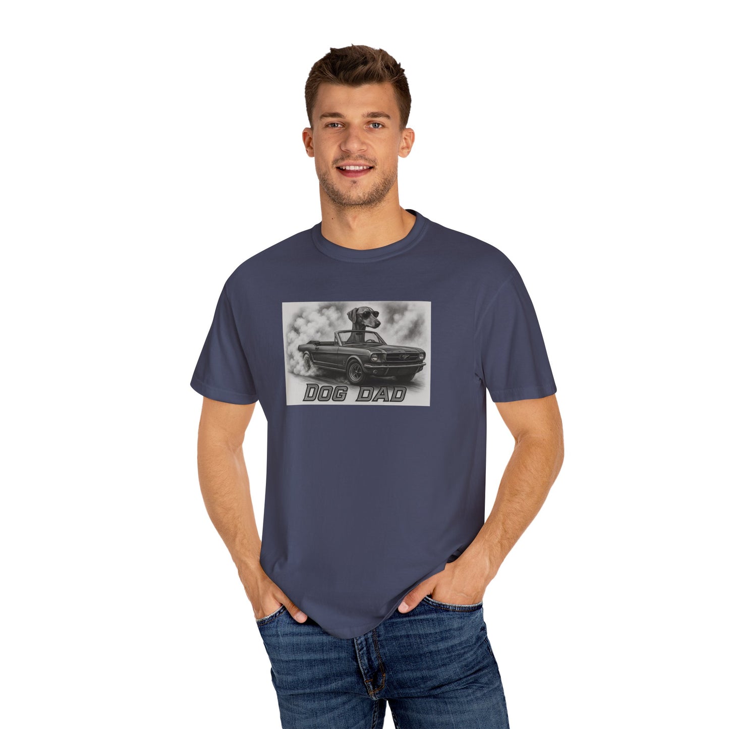 Dog Dad - Azawakh - Cool Dogs in Cool Cars T-Shirt Collection | Funny Dog Lover Apparel for Men