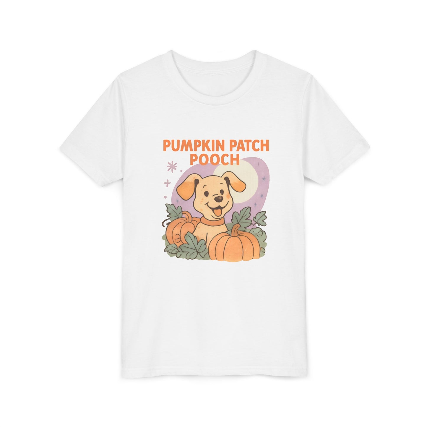 Pumpkin Patch Dog Youth Tee | Cute Halloween Shirt, Kids Fall Apparel, Dog Lover Gift, Autumn T-Shirt, Halloween Celebration