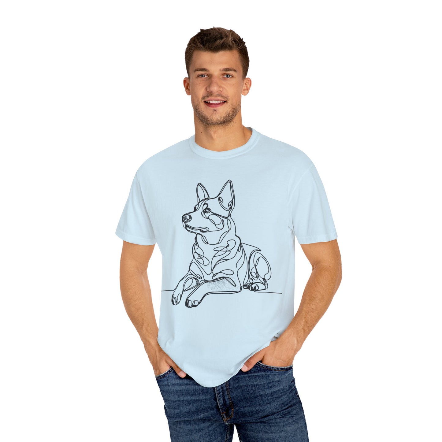 🖤 True Grit – Blue Heeler Line Art Tee - Perfect Gift for Dog Lovers