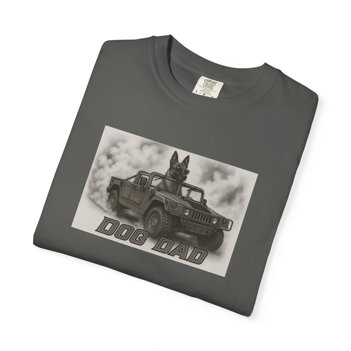 Dog Dad - Belgium Malinois - Cool Dogs in Cool Cars T-Shirt Collection | Funny Dog Lover Apparel for Men