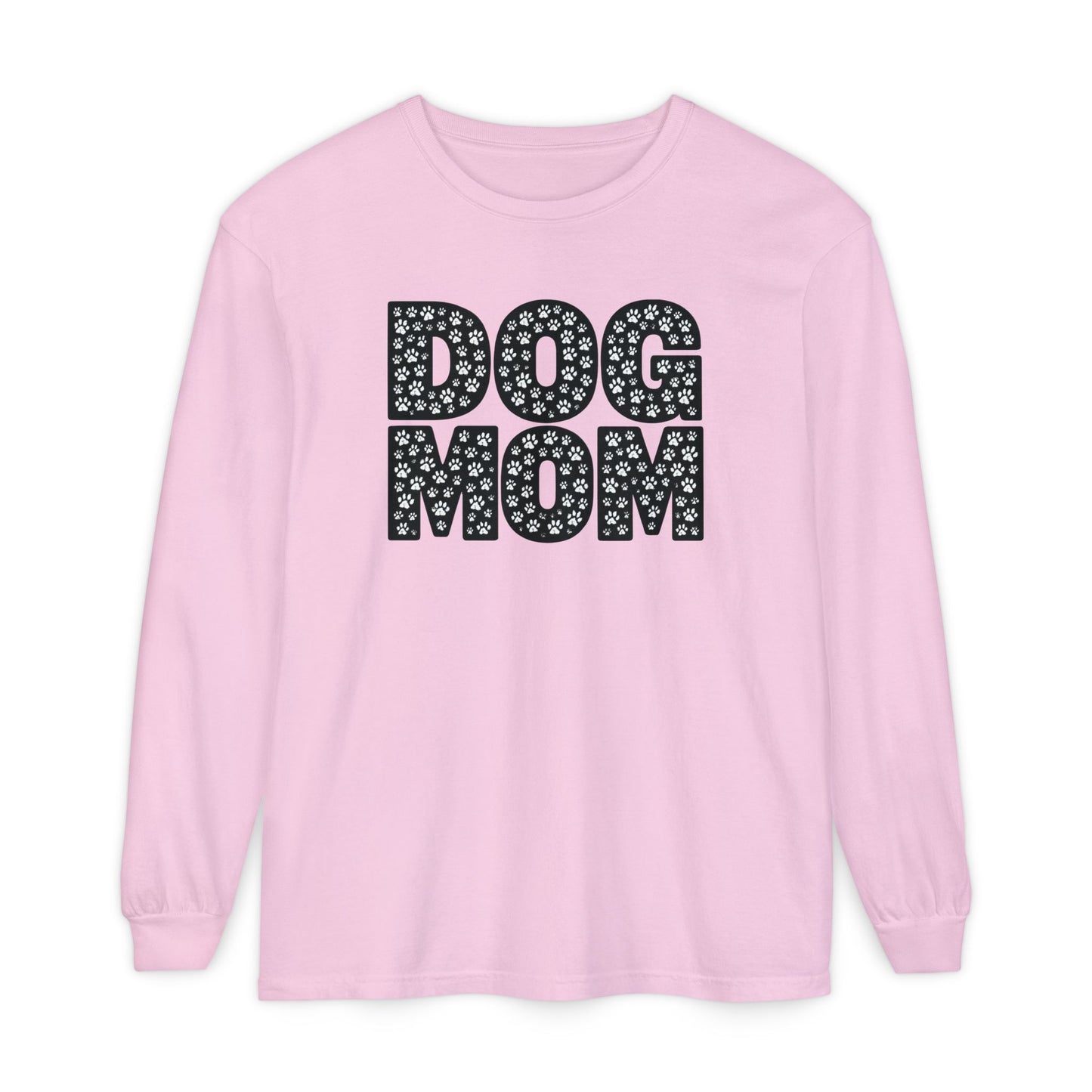 Dog Mom Long Sleeve T-Shirt, Gift for Dog Lovers, Casual Wear, Pet Owner Apparel, Mother's Day Gift, Dog Themed Fashion