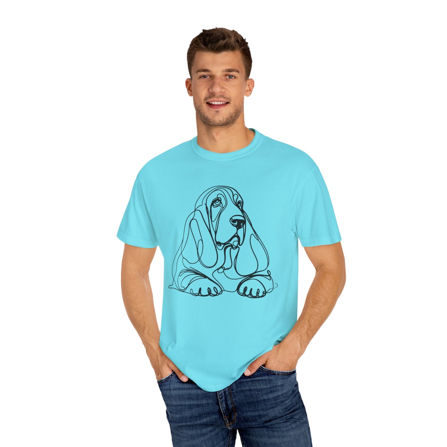 π Low & Loyal β Basset Hound Line Art Tee β Perfect for Dog Lovers
