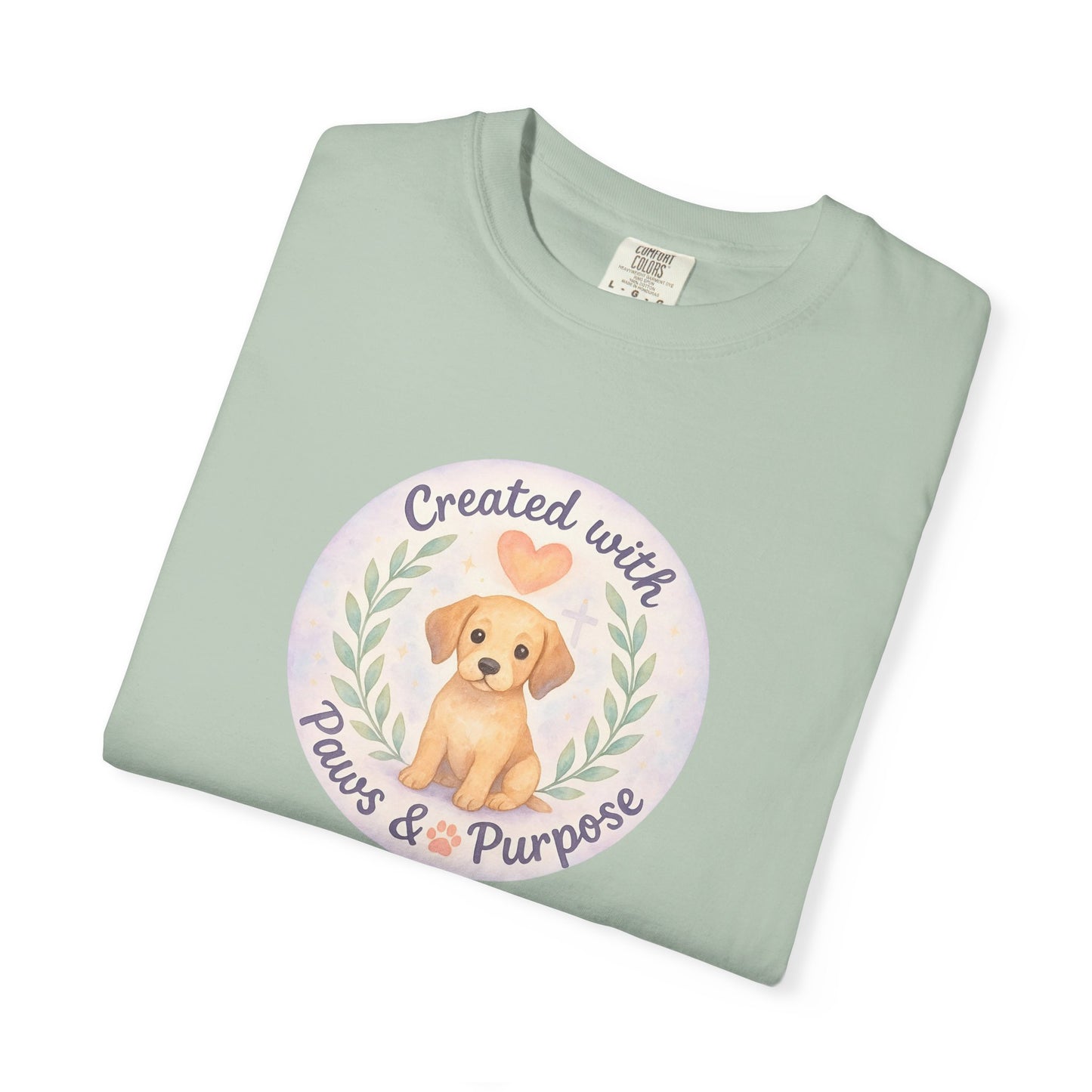Created with Paws & Purpose T-Shirt, Pet Lover Gift, Dog Lover Apparel, Animal Rescue Support, Unique Gifts for Dog Owners