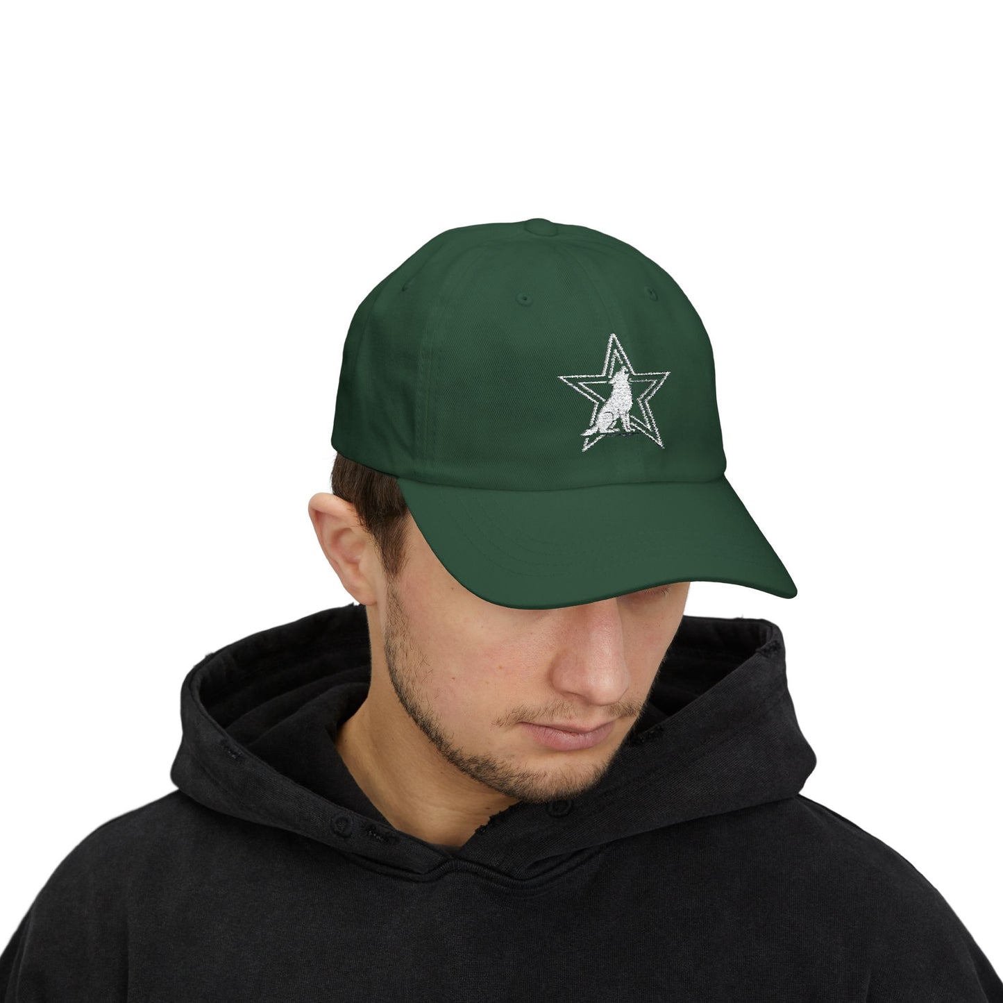 Dad Cap - Patriotic Wolf Star Design