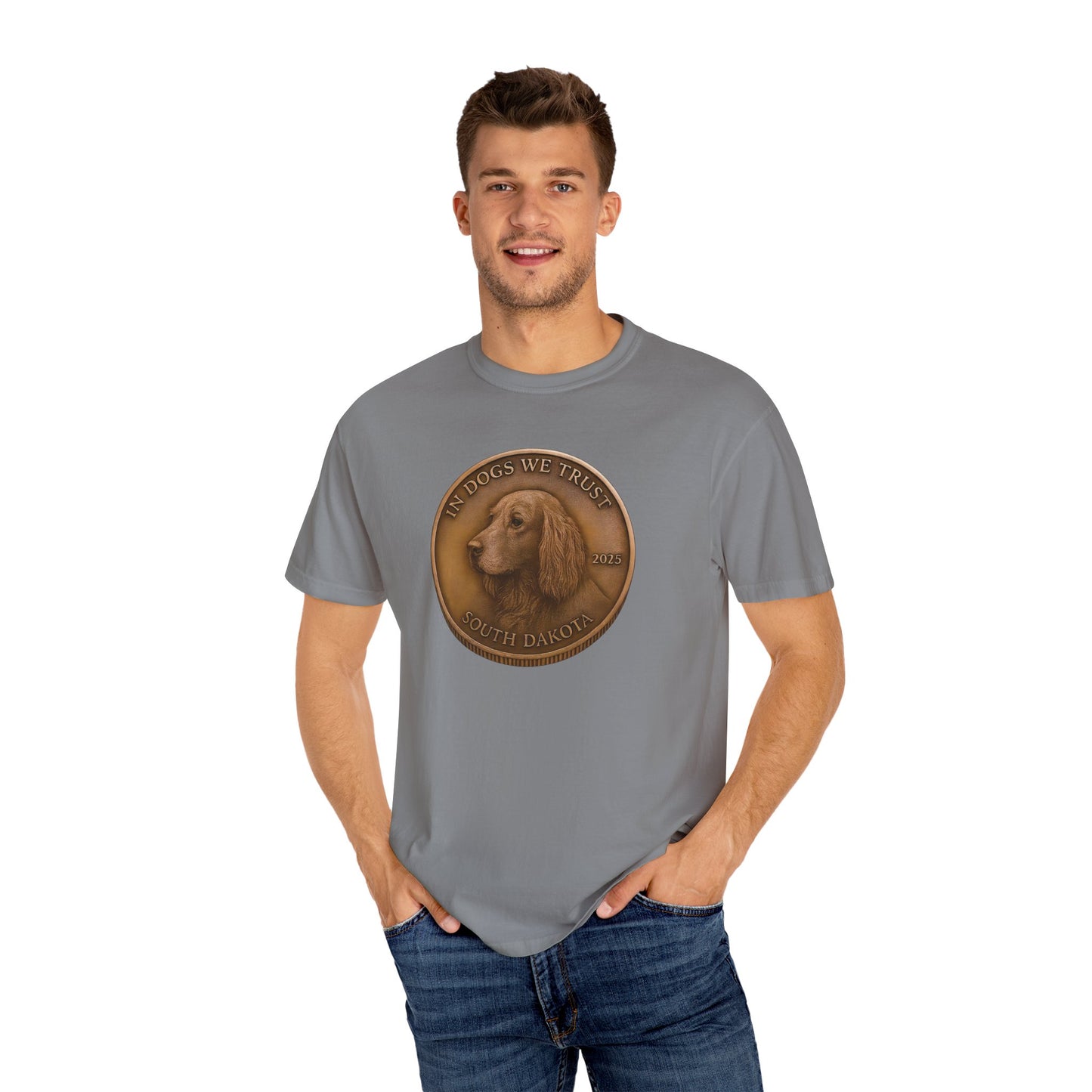 South Dakota State Coin T-Shirt Collection - Proud Dog Breed Illustrations