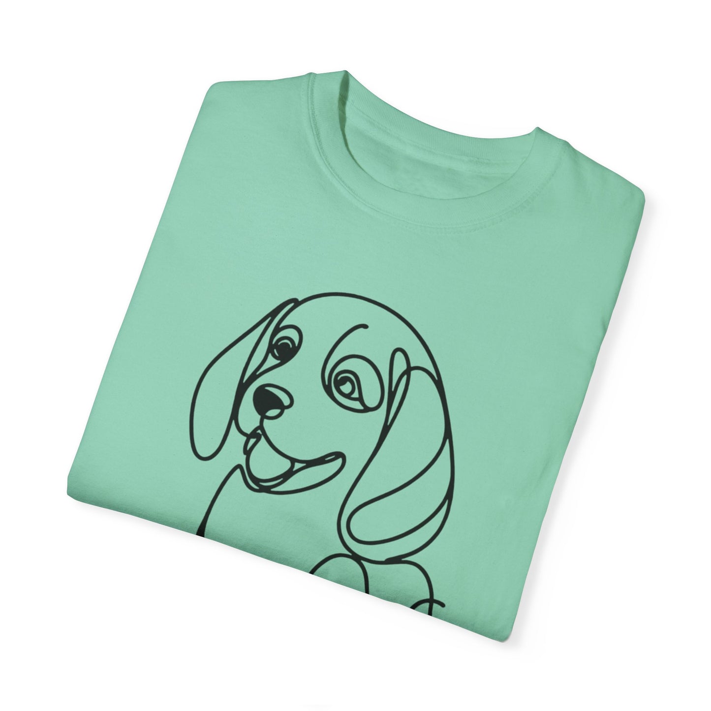 I๐ถ Nose First โ Minimalist Beagle Line Art Tee - Cute Dog Line Art Unisex T-Shirt