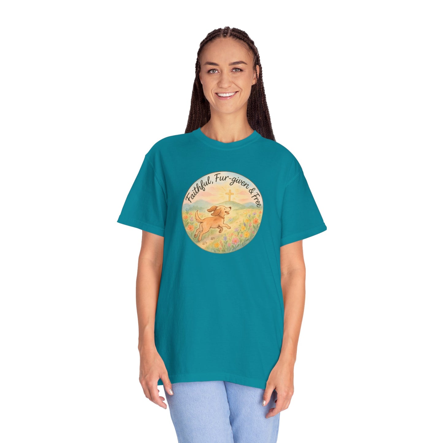 Faithful Dog Lover T-Shirt, Garment-Dyed Tee, Perfect Gift for Dog Owners, Pet Lovers, Animal Rescue Advocates, Casual Wear
