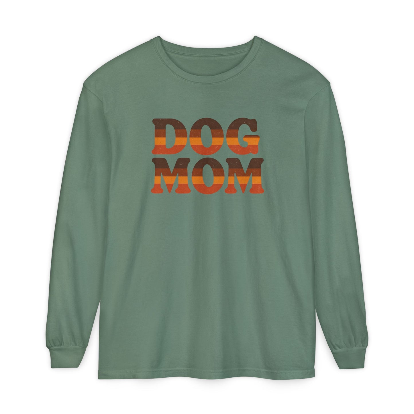 Dog Mom Long Sleeve Tee, Perfect Gift for Dog Lovers, Casual Wear, Pet-Themed Apparel, Great for Birthdays or Holidays
