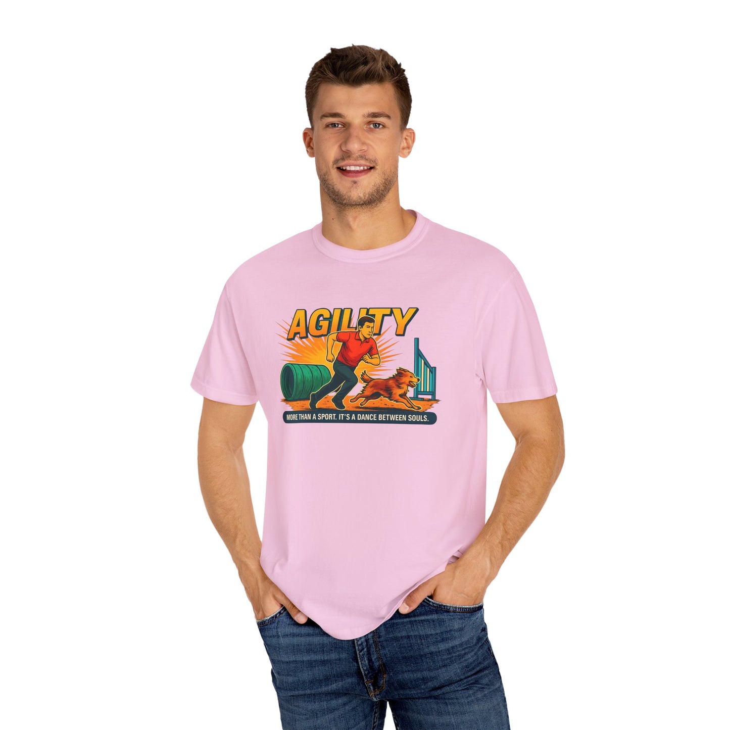 Agility Unisex Garment-Dyed T-Shirt - More Than a Sport, It's a Dance Between Souls