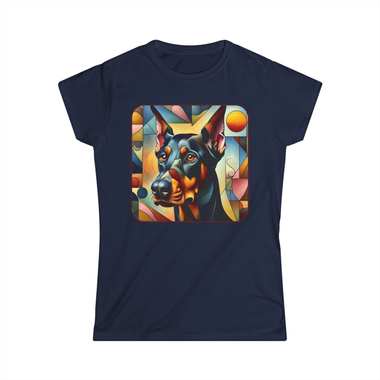 Women's Tee - Doberman Pincher Petcasso Graphic Print