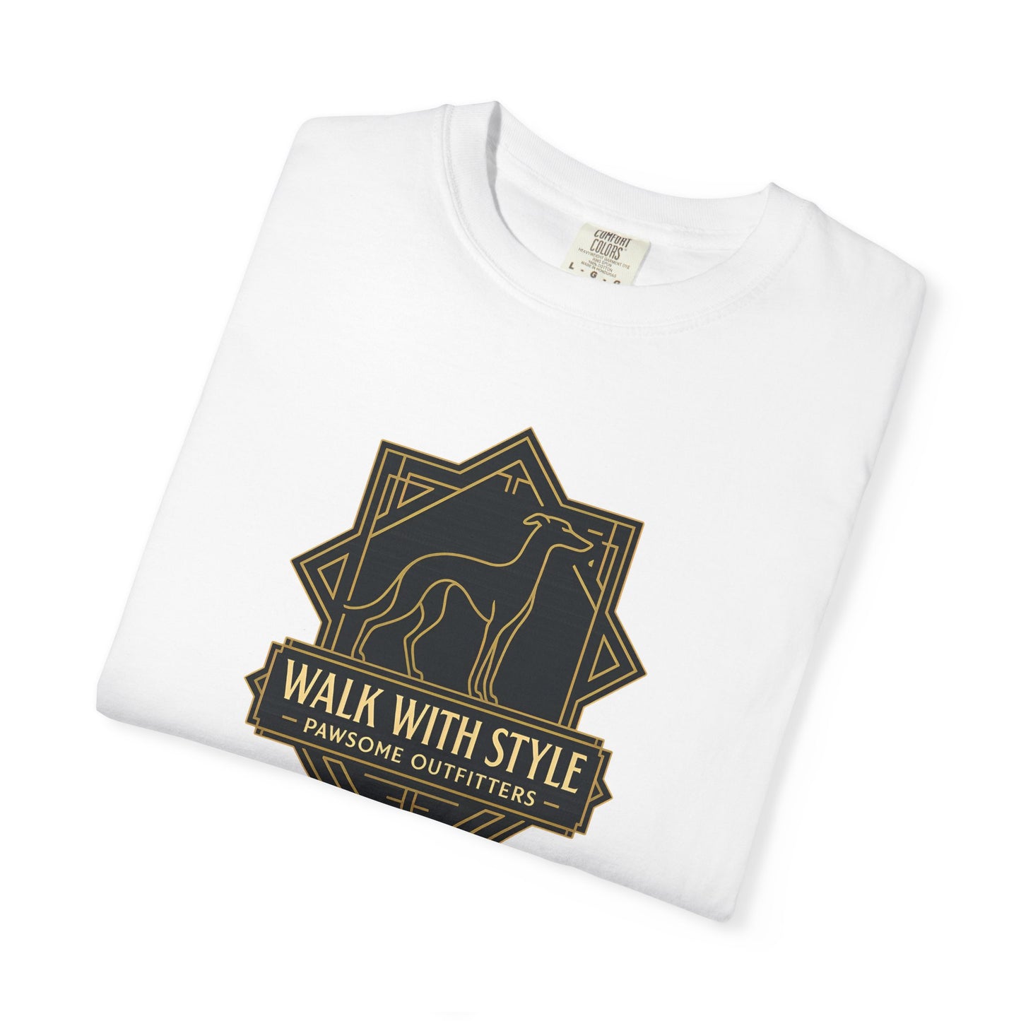 Stylish Unisex Tee - Walk with Style Graphic Shirt, Casual Wear, Gift for Dog Lovers, Relaxed Fit, Everyday Comfort