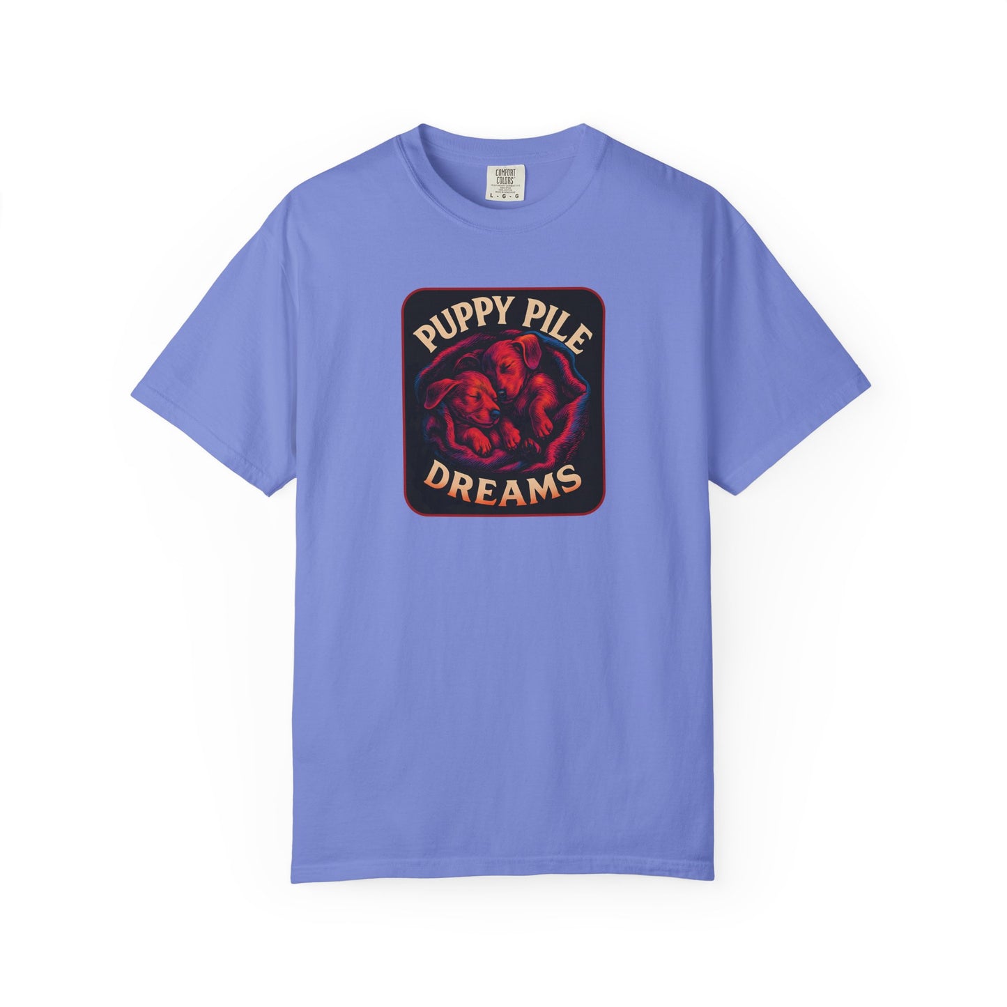 Puppy Pile Dreams T-Shirt, Unisex Tee, Dog Lover Gift, Casual Wear, Comfortable Cotton Shirt, Fun Animal Graphic Tee