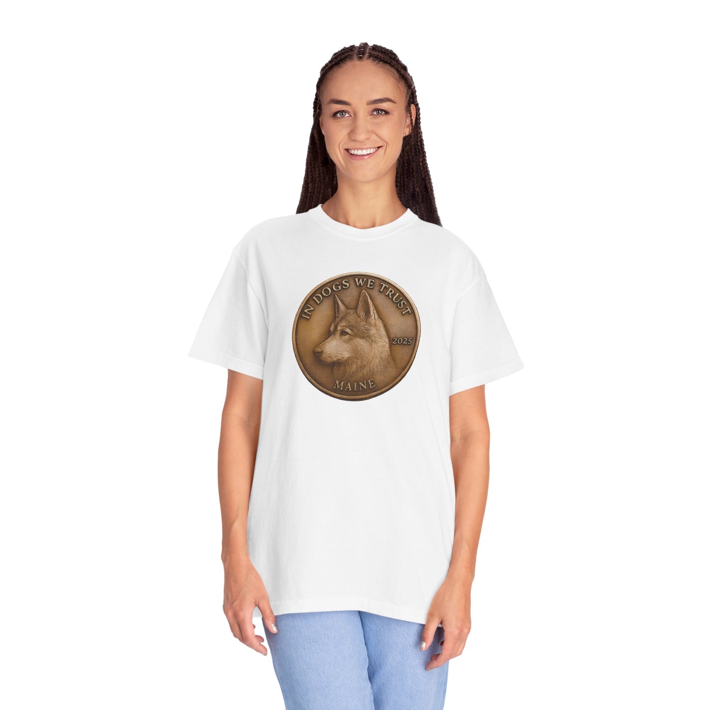 Maine State Coin T-Shirt Collection - Proud Dog Breed Illustrations
