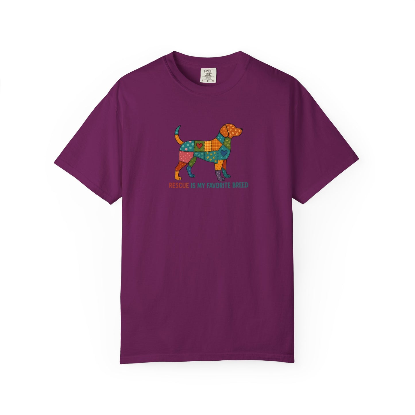 Colorful Dog Rescue T-Shirt, Gift for Dog Lovers, Adoption Awareness Tee, Casual Wear for Animal Lovers, Eco-Friendly Fashion