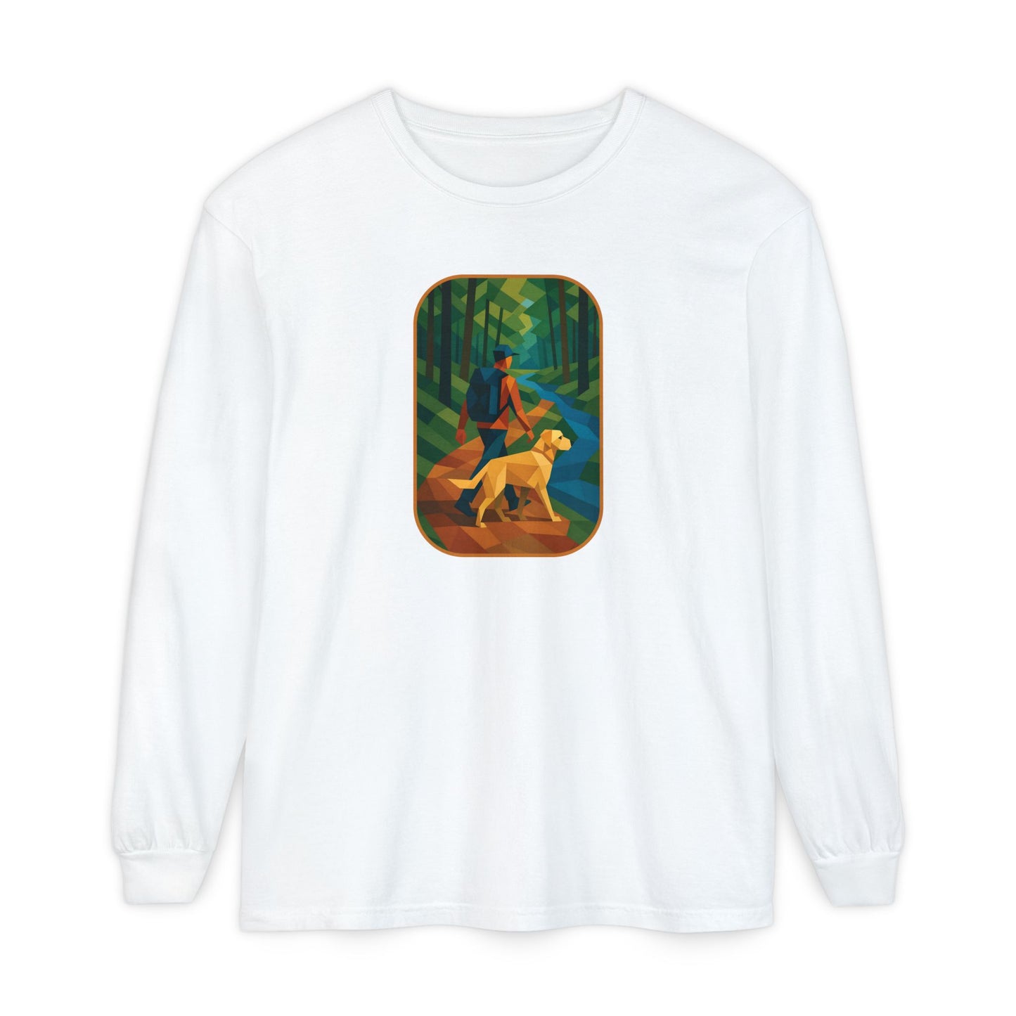 Scenic Dog Walk Design | Casual Comfort, Gift for Dog Lovers, Nature Enthusiasts, Cozy Outfit, Eco-Friendly Wear