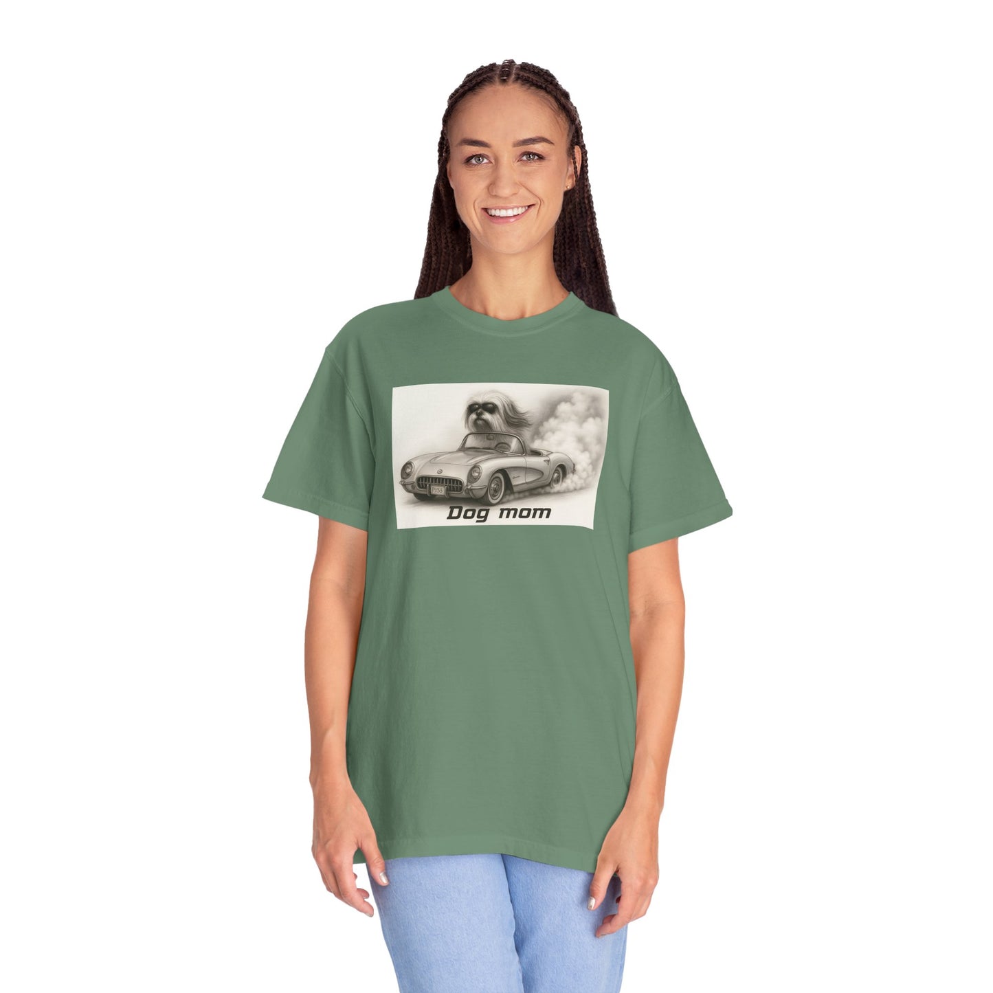 Dog Mom - Lhasa Apso- “Cool Dogs in Cool Cars” T-Shirt Collection! 🐶🚗