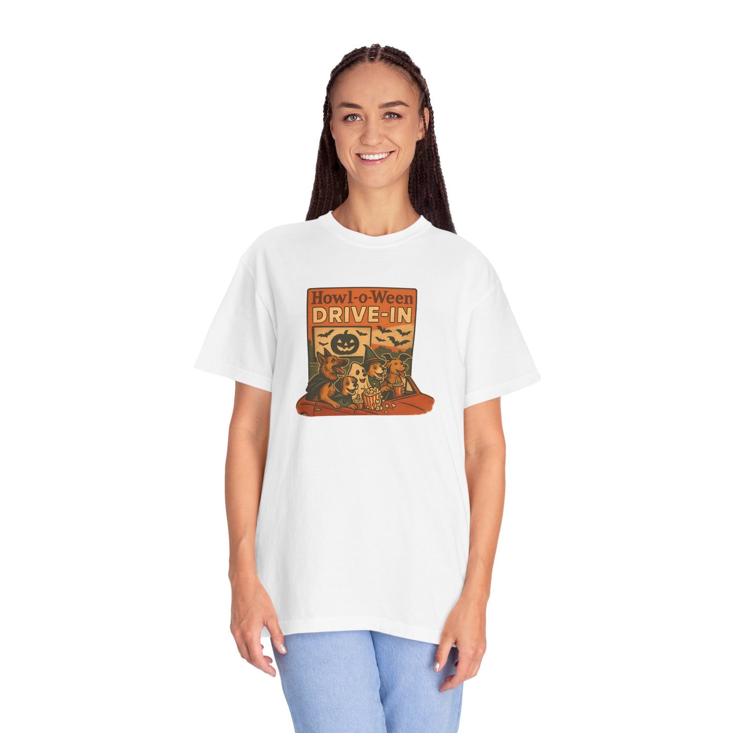 Vintage Halloween Drive-In T-Shirt, Spooky Tee, Fall Fashion, Unisex Graphic Shirt, Halloween Party Outfit, Gift for Monster Movie Lovers