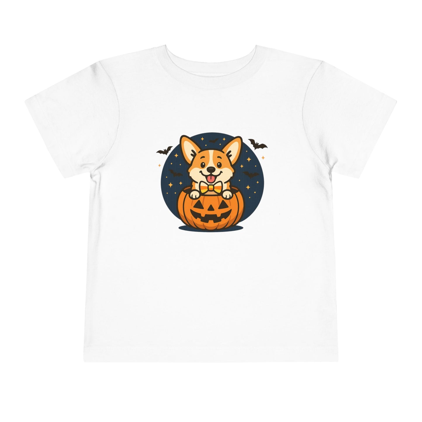 Adorable Halloween Corgi Toddler Tee, Kids Halloween Shirt, Corgi Pumpkin T-Shirt, Toddler Costume Tee, Party Outfit