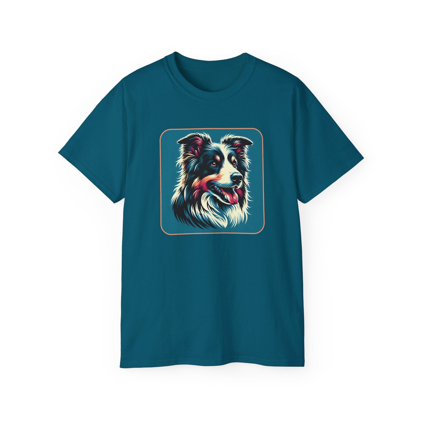 ⚡ Brain & Beauty – Colorful Border Collie Tee - Perfect for Pet Lovers