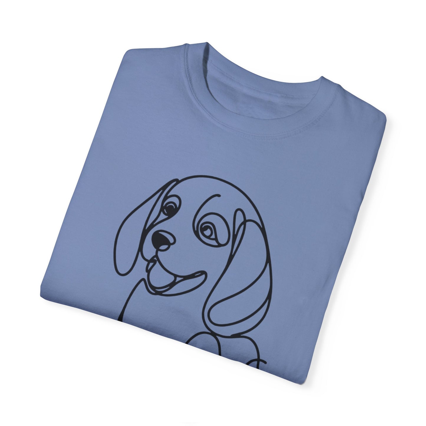 I๐ถ Nose First โ Minimalist Beagle Line Art Tee - Cute Dog Line Art Unisex T-Shirt
