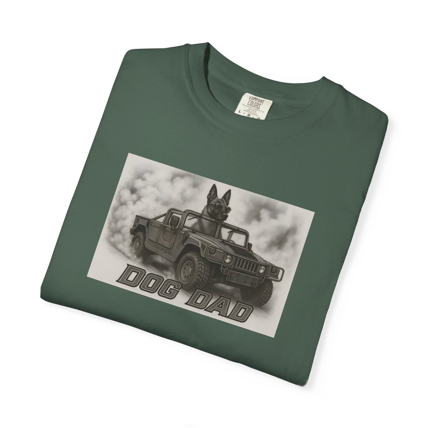 Dog Dad - Belgium Malinois - Cool Dogs in Cool Cars T-Shirt Collection | Funny Dog Lover Apparel for Men
