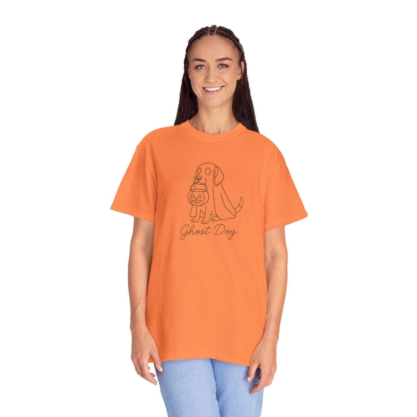 Ghost Dog Halloween T-Shirt, Unisex Tee, Casual Fall Apparel, Pet Lover Gift, Spooky Dog Shirt, Fun Trick-or-Treat Outfit