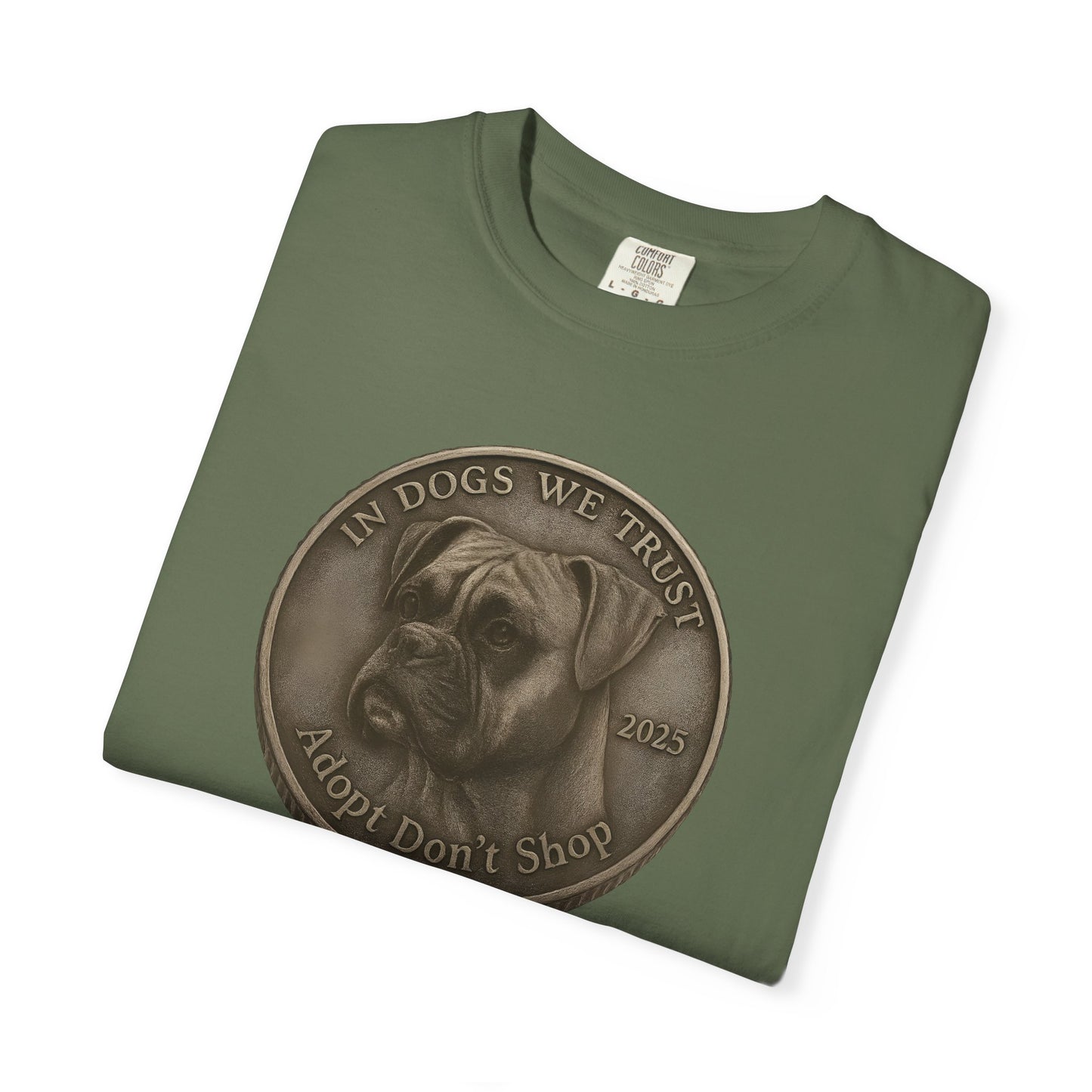 Adopt Don't Shop State Coin T-Shirt Collection - Proud Dog Breed Illustrations