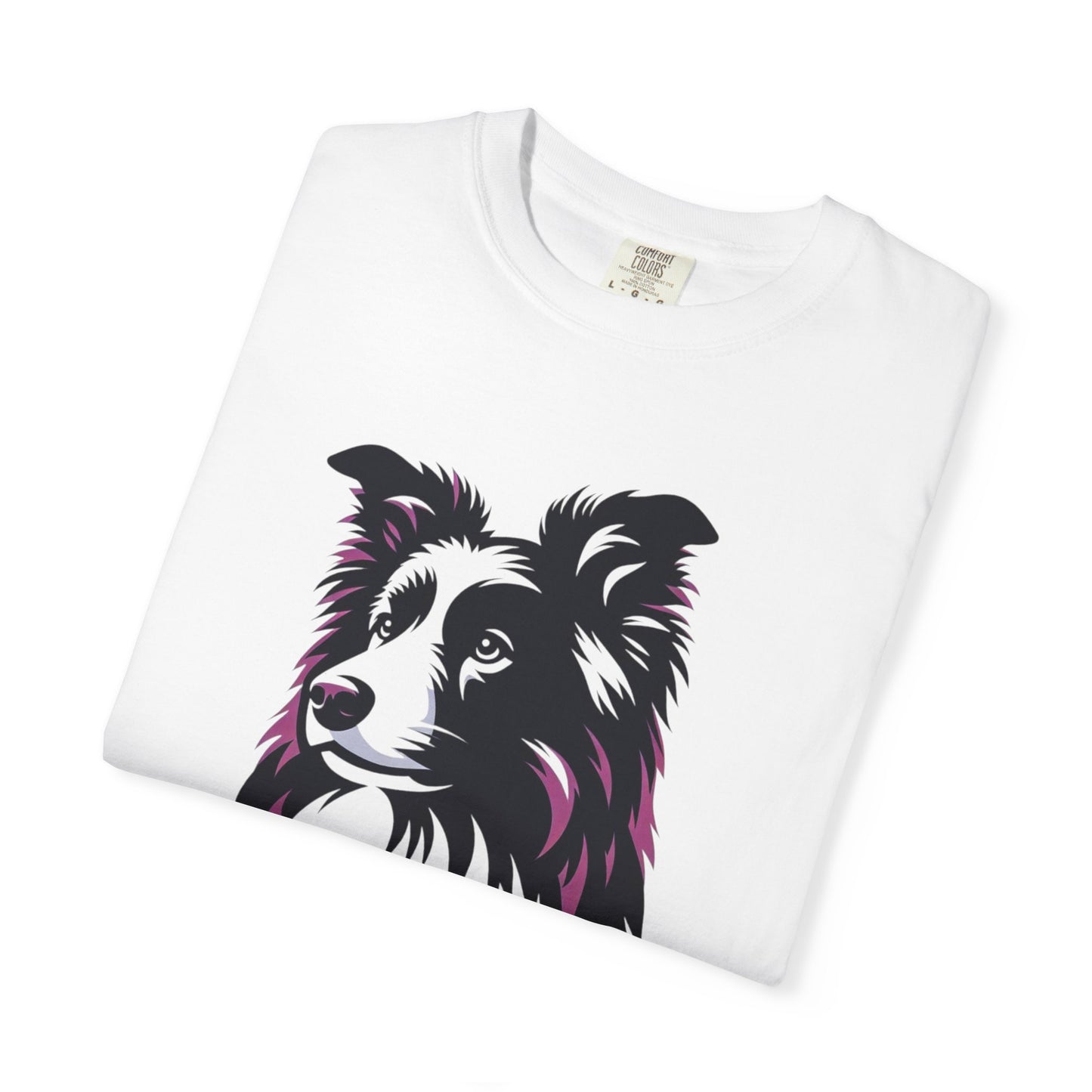 Adorable Border Collie Unisex Garment-Dyed T-Shirt