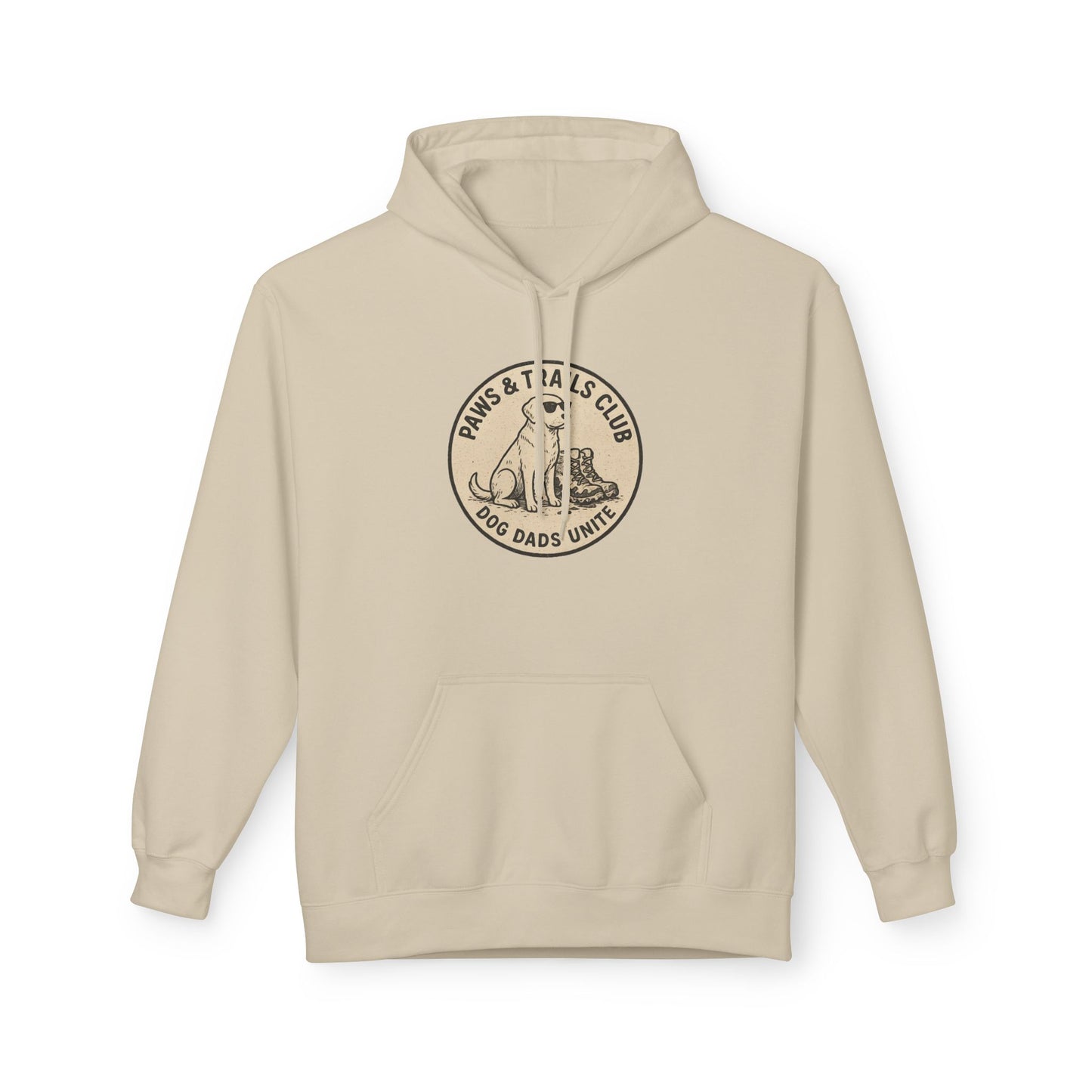 Dog Dad Fleece Hoodie, Unisex Softstyle Hooded Sweatshirt, Perfect Gift for Dog Lovers, Comfortable and Stylish